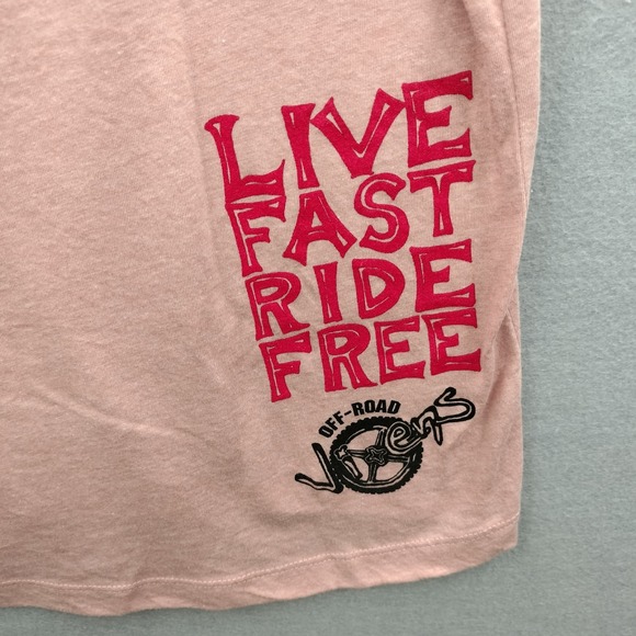 BNWT Off Road Vixen Riders Unite Muscle Biker Tee Tank Top Peach Womens Size M - Picture 6 of 7